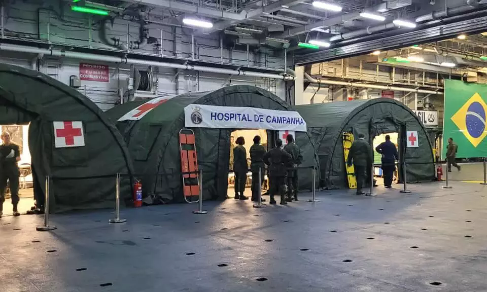 Foto: Reprodução Diario do Poder / Hospital de Campanha da Marinha entra em operação em São Paulo